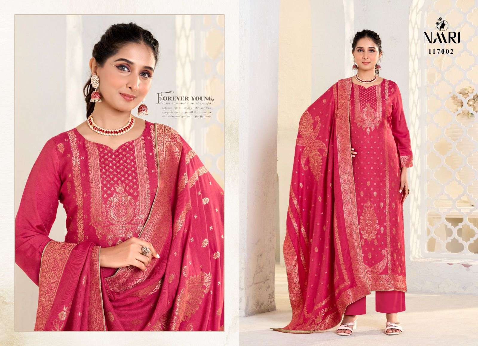 gulistan by naari 117001-117004 series exclusive designer viscose pashmina salwar suits catalogue online best rate surat