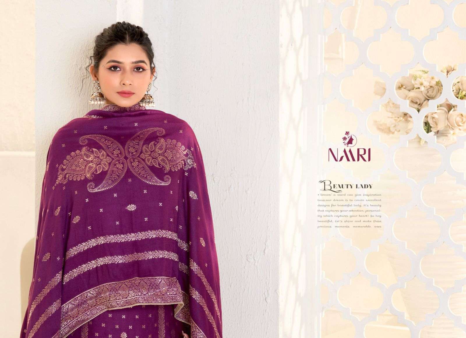 gulistan by naari 117001-117004 series exclusive designer viscose pashmina salwar suits catalogue online best rate surat