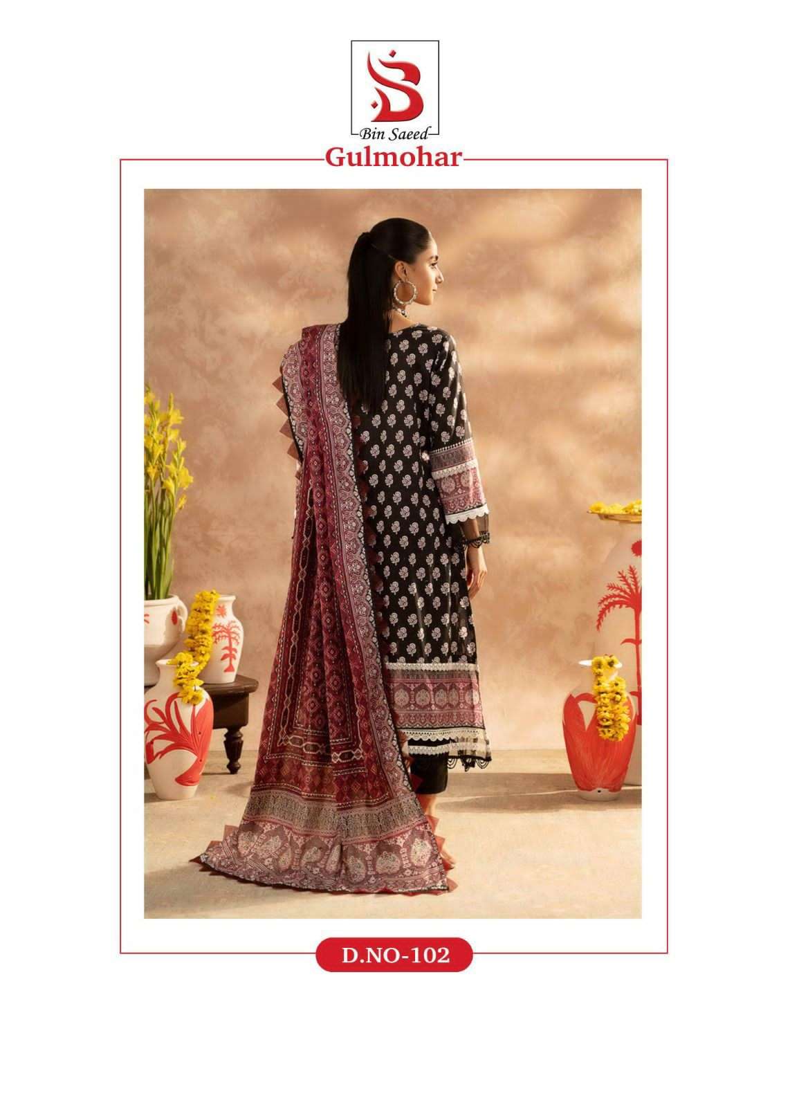 gulmohar vol-1 by saanvi trends 101-106 series cotton karachi printed salwar kameez catalogue surat 