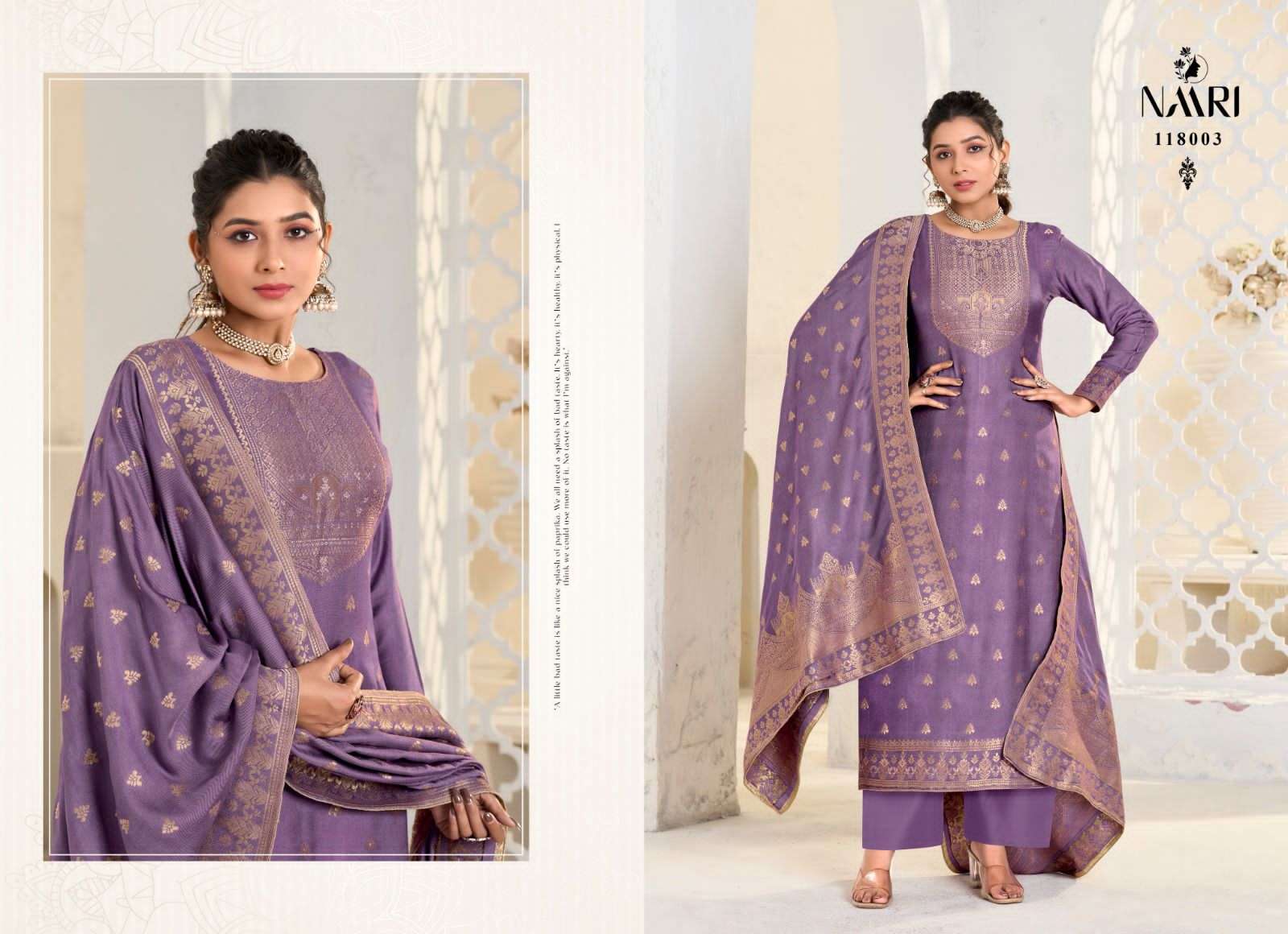 gulzar by naari 118001-118004 series upcoming winter season special pashmina salwar suits catalogue surat