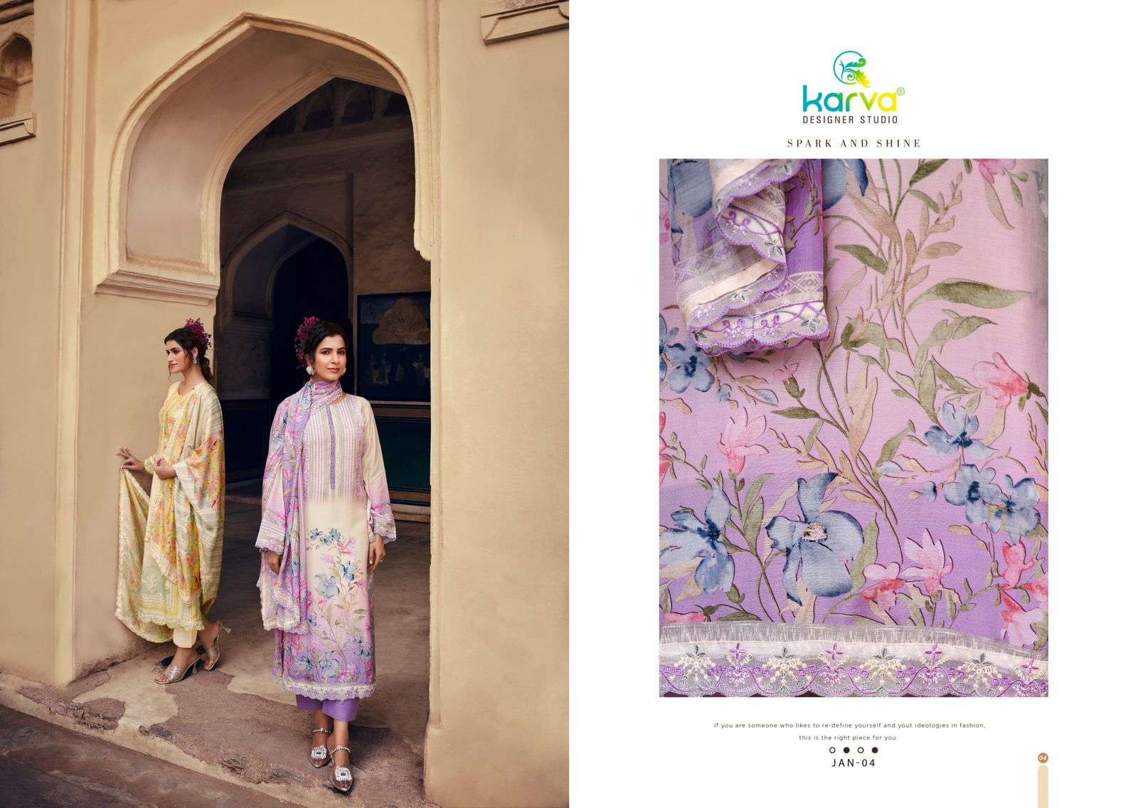 jannat by karva designer studio exclusive designer viscose muslin salwar kameez catalogue manufacturer surat