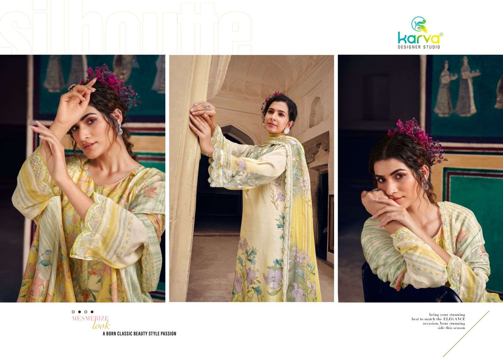 jannat by karva designer studio exclusive designer viscose muslin salwar kameez catalogue manufacturer surat
