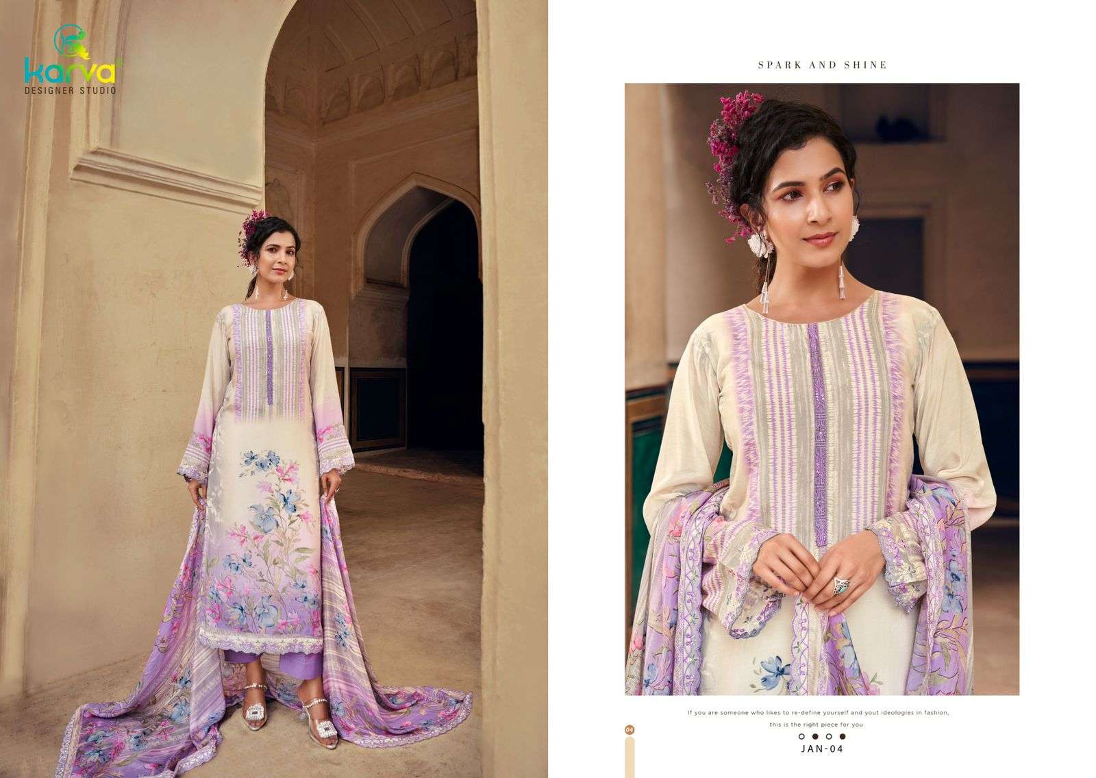 jannat by karva designer studio exclusive designer viscose muslin salwar kameez catalogue manufacturer surat