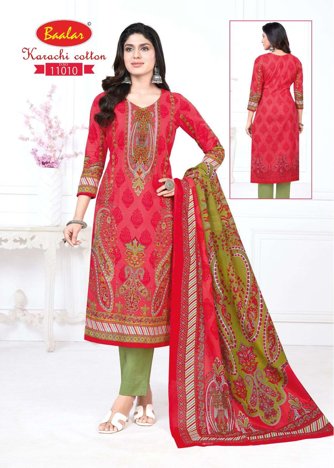 karachi cotton vol-11 by baalar 11007-11015 series fancy designer unstich salwar suits catalogue wholesale dealer surat 