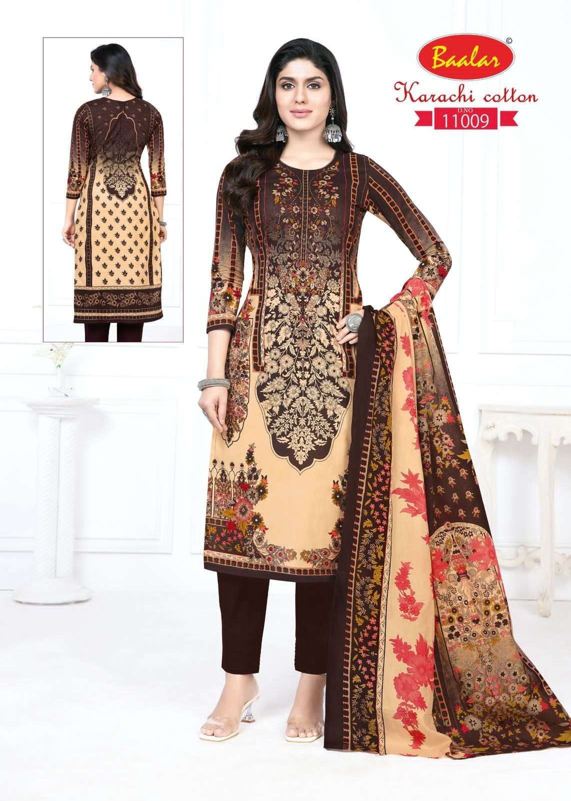 karachi cotton vol-11 by baalar 11007-11015 series fancy designer unstich salwar suits catalogue wholesale dealer surat 