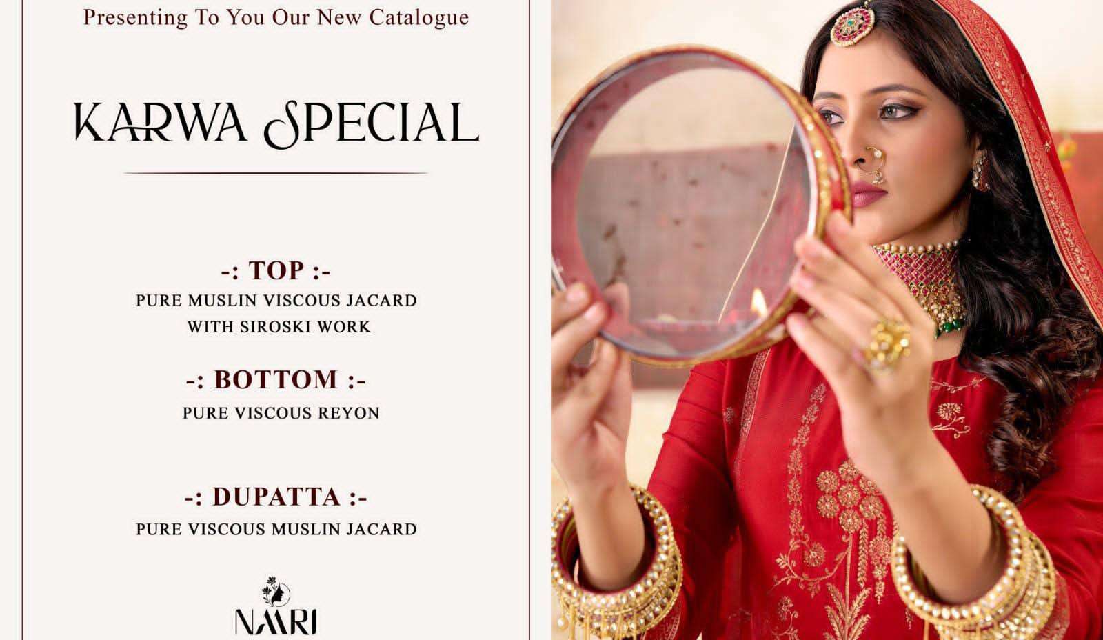 karwa special by naari 113001-113002 design karwa festive special designer suits catalogue wholesale price surat 