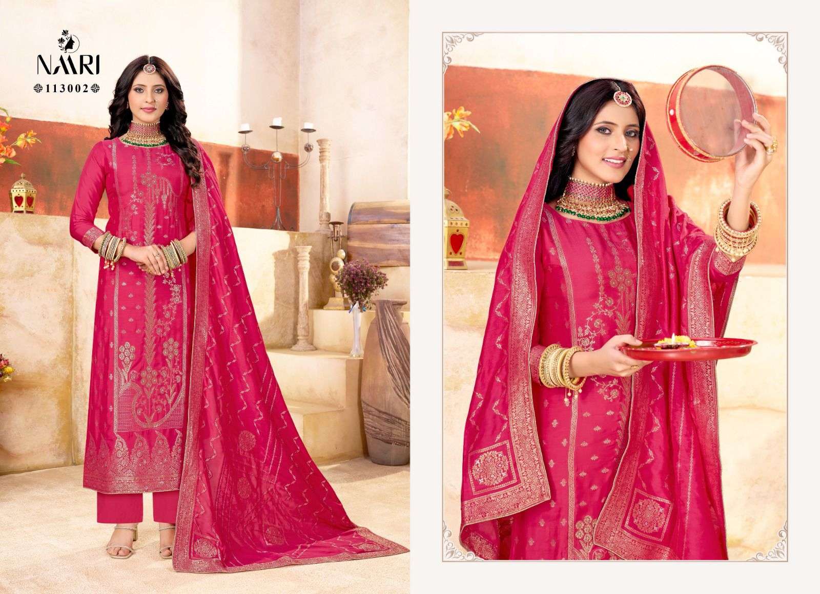 karwa special by naari 113001-113002 design karwa festive special designer suits catalogue wholesale price surat 