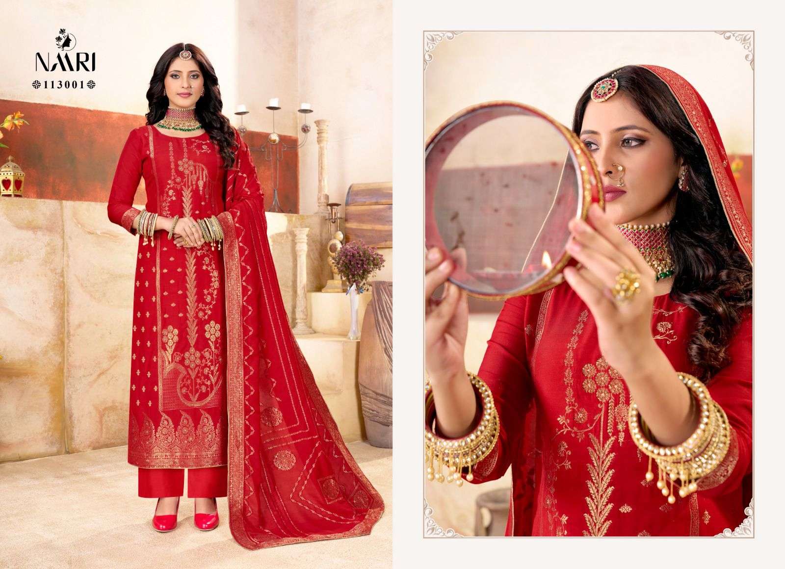karwa special by naari 113001-113002 design karwa festive special designer suits catalogue wholesale price surat 