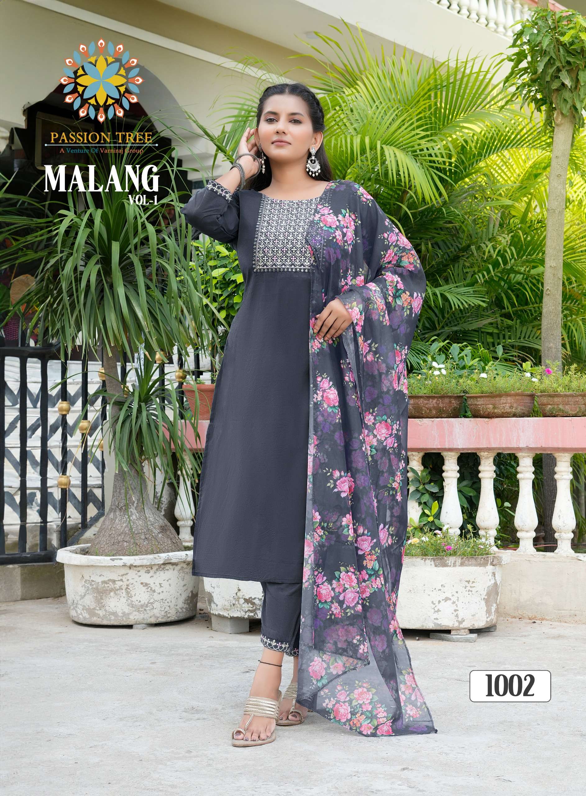 malang vol-1 by passion tree 2001-2008 series shimmer silk designer kurtis latest catalogue design 2024 