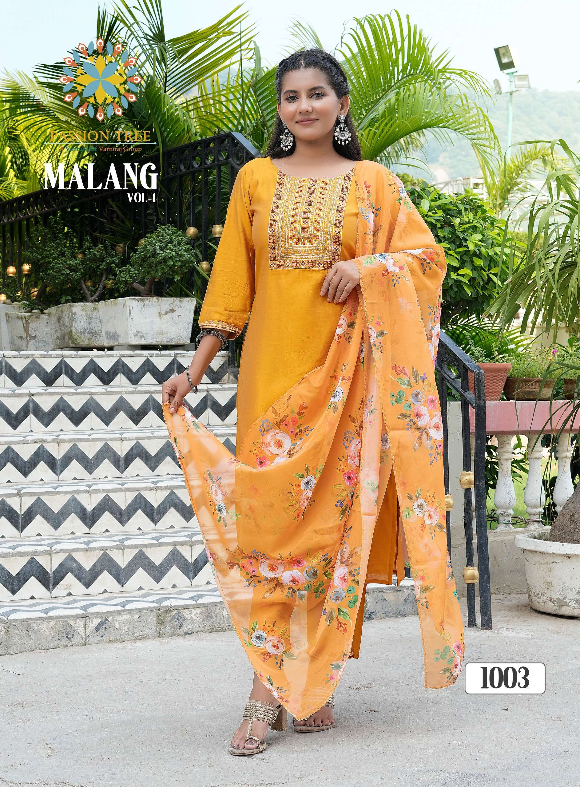 malang vol-1 by passion tree 2001-2008 series shimmer silk designer kurtis latest catalogue design 2024 