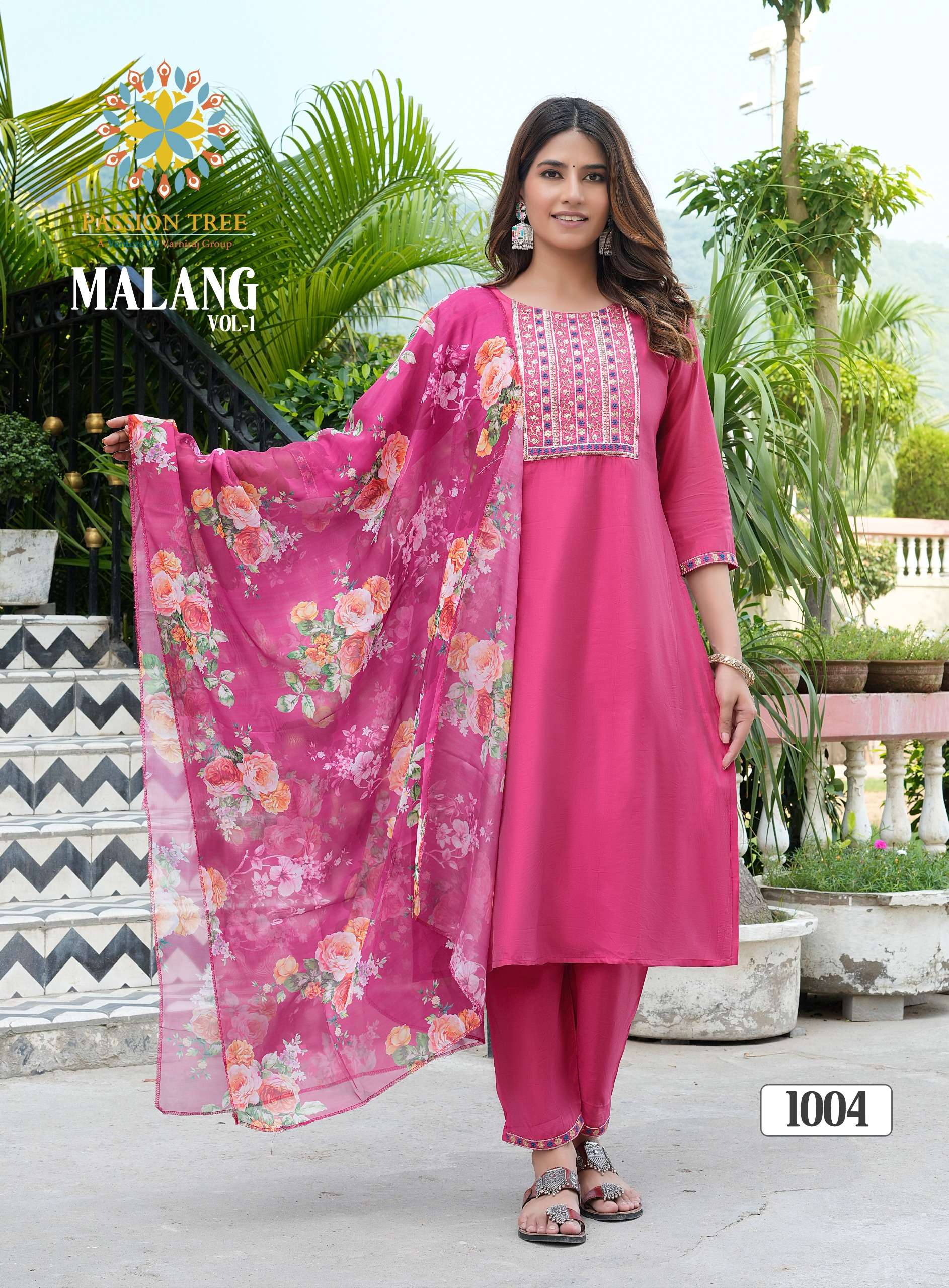 malang vol-1 by passion tree 2001-2008 series shimmer silk designer kurtis latest catalogue design 2024 