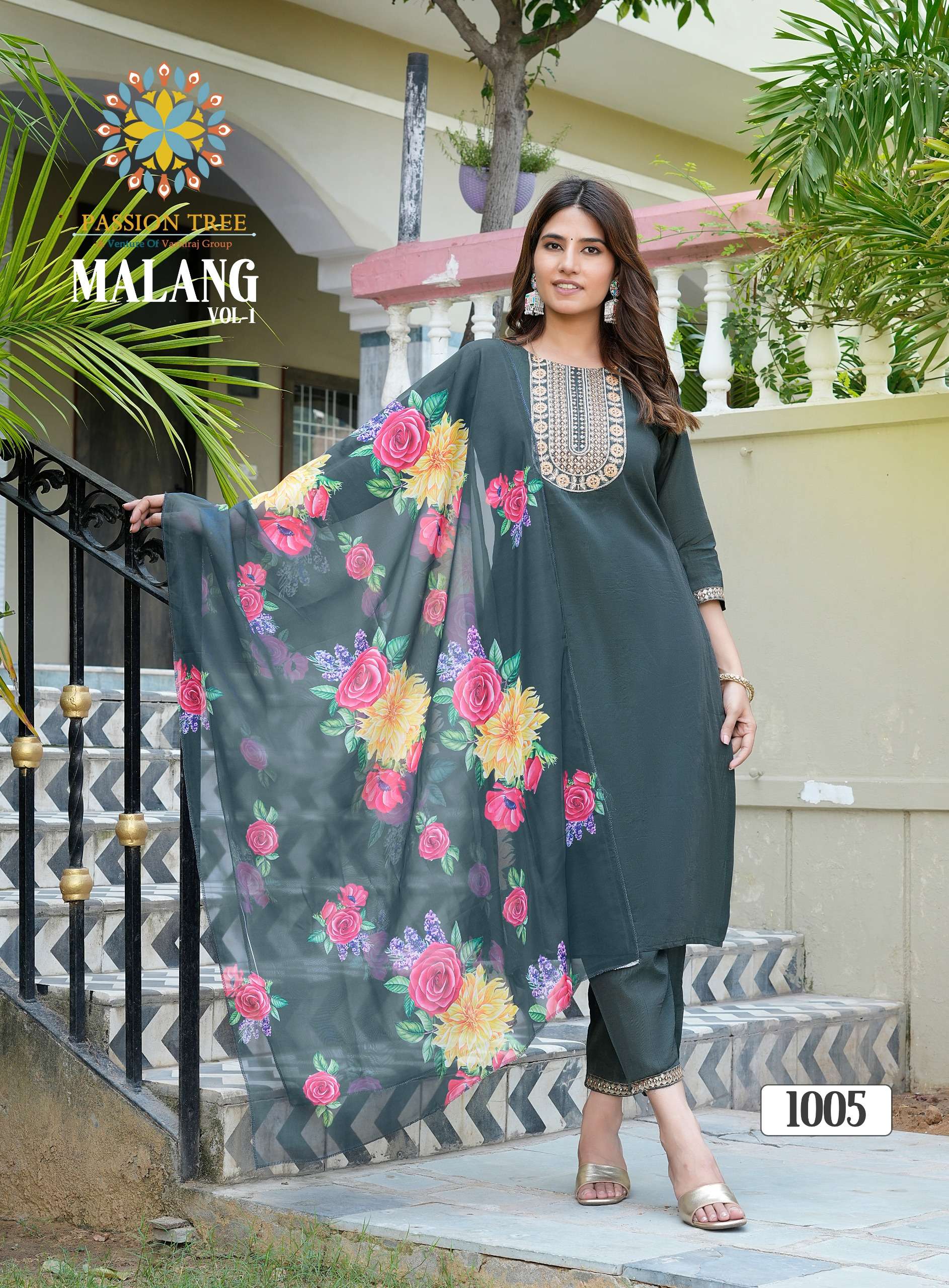 malang vol-1 by passion tree 2001-2008 series shimmer silk designer kurtis latest catalogue design 2024 