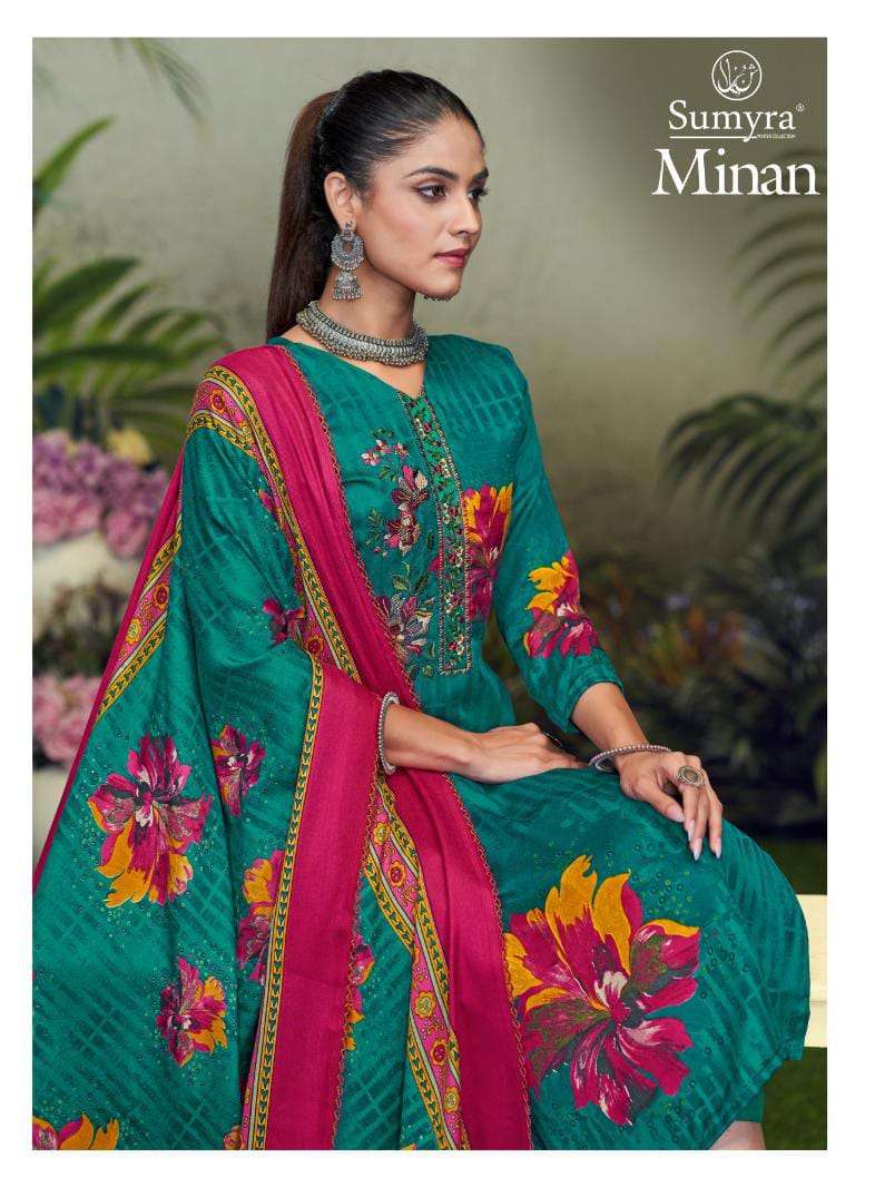 minan by radhika fashion 21001-21004 series pashmina salwar kameez catalogue online shopping surat 