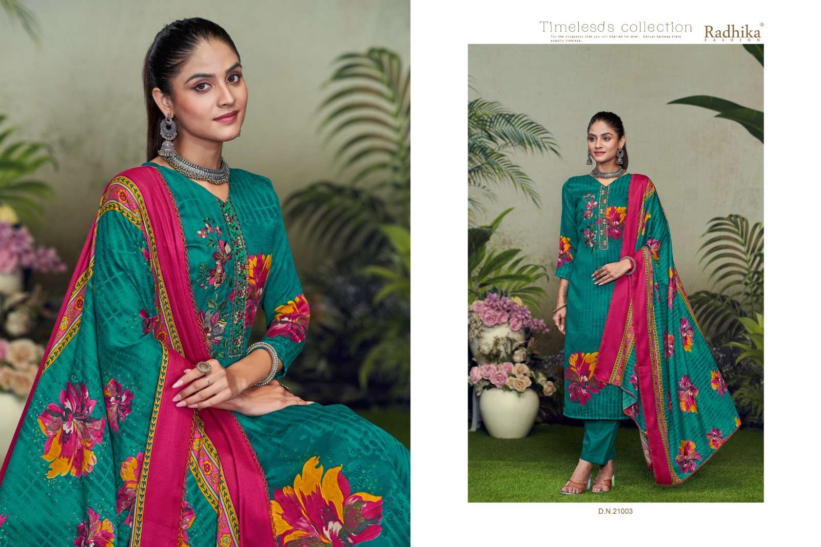 minan by radhika fashion 21001-21004 series pashmina salwar kameez catalogue online shopping surat 