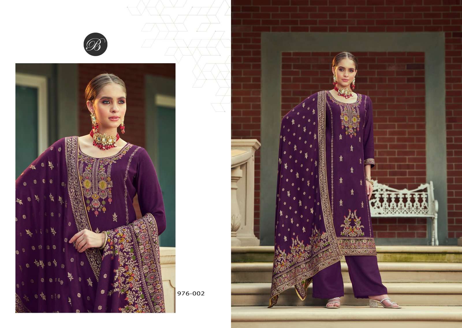 nazakat by belliza designer pure viscose pashmina twill jacquard salwar suits latest catalogue wholesaler surat 