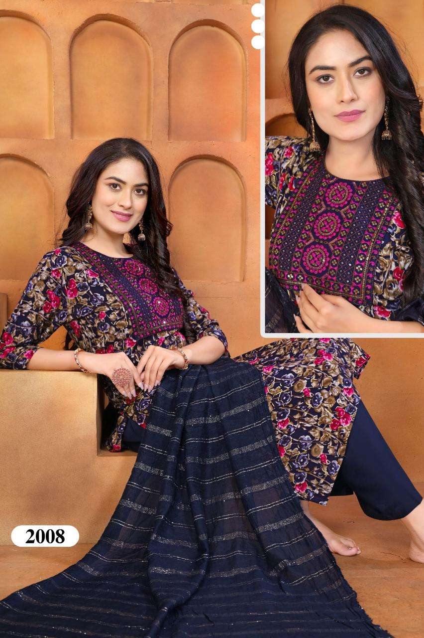 princess vol-3 by kashida 2001-2008 series decent look designer kurtis catalogue wholesaler surat 