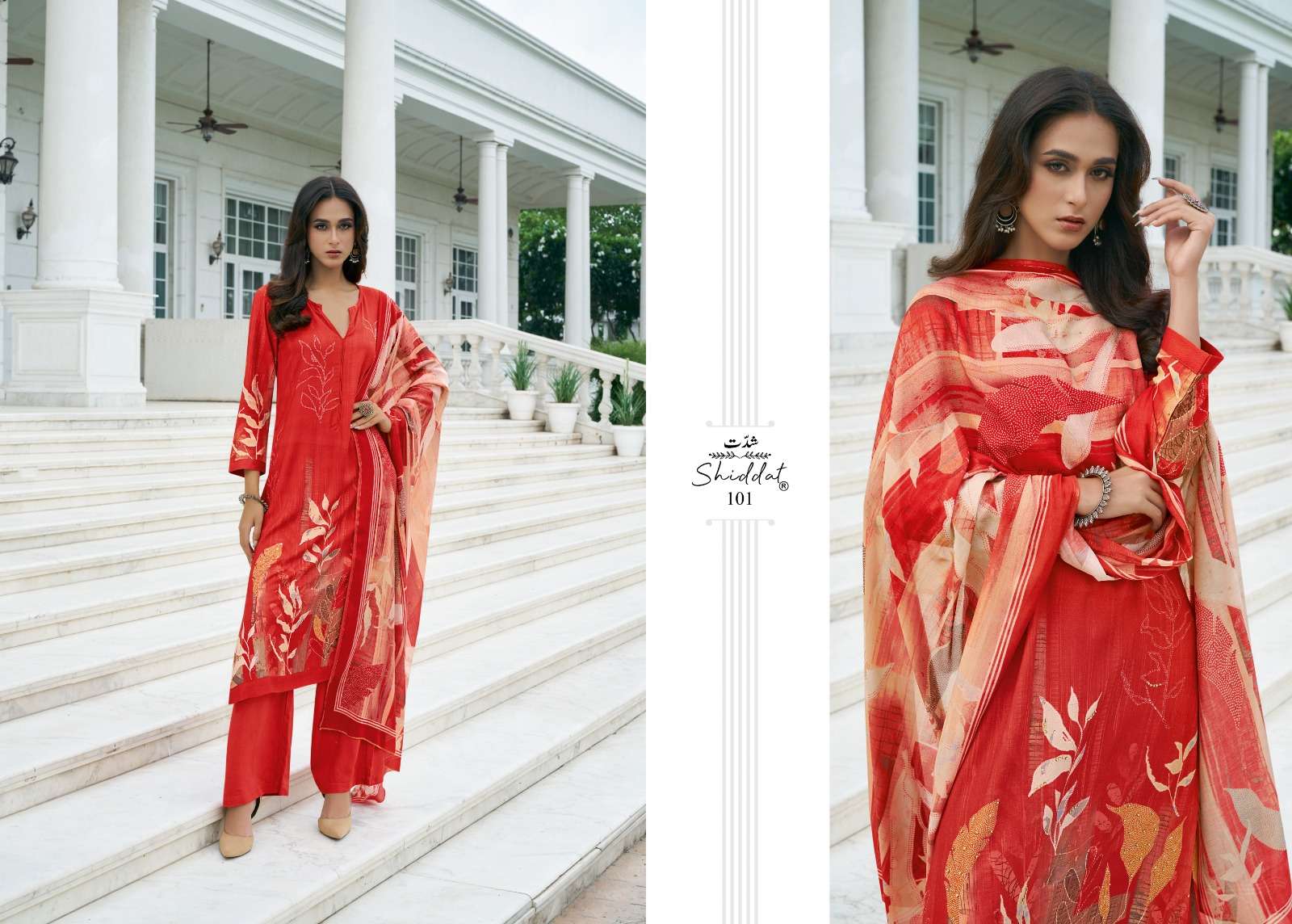 raisa by shiddat 101-108 series winter season designer pure pashmina suits catalogue manufacturer surat 