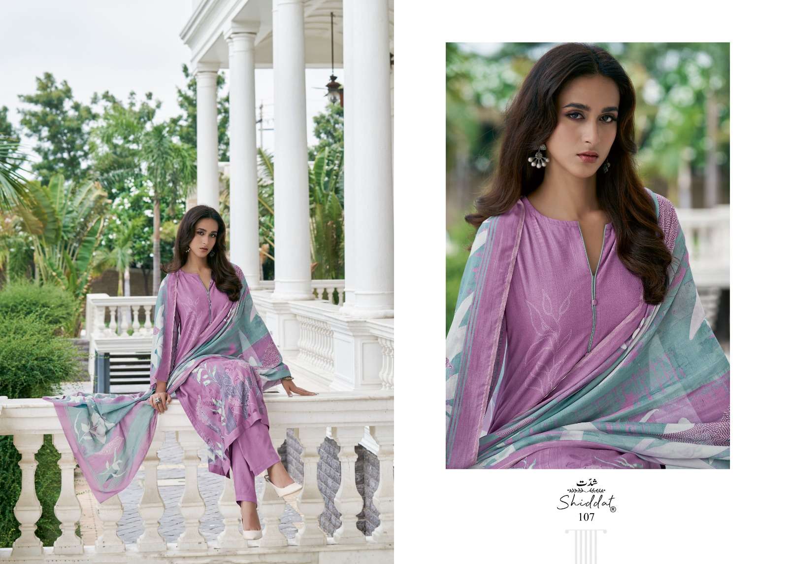 raisa by shiddat 101-108 series winter season designer pure pashmina suits catalogue manufacturer surat 
