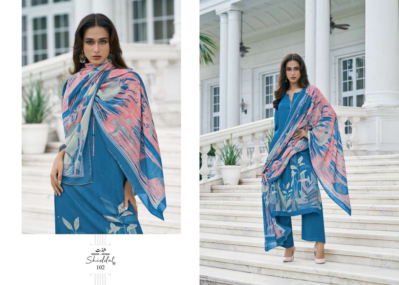 raisa by shiddat 101-108 series winter season designer pure pashmina suits catalogue manufacturer surat 