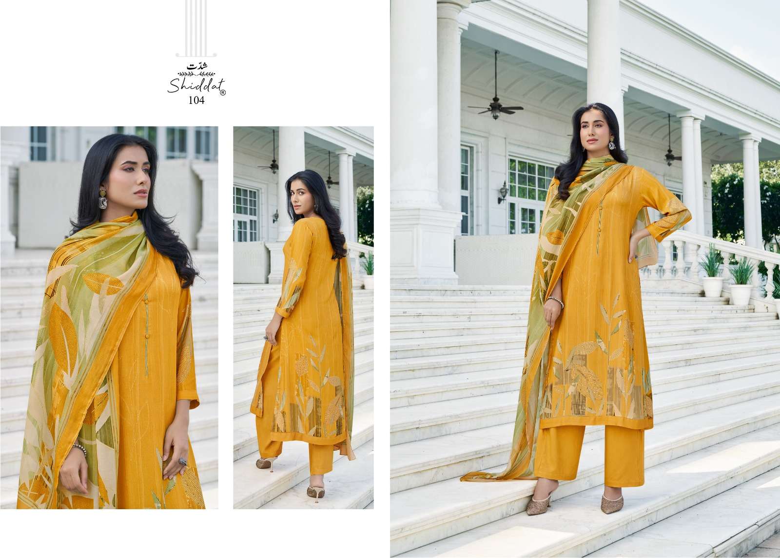 raisa by shiddat 101-108 series winter season designer pure pashmina suits catalogue manufacturer surat 