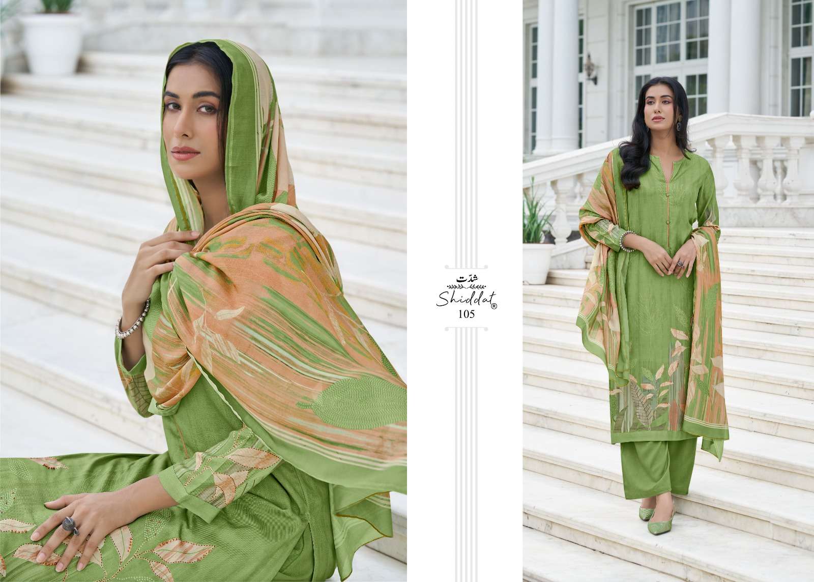 raisa by shiddat 101-108 series winter season designer pure pashmina suits catalogue manufacturer surat 