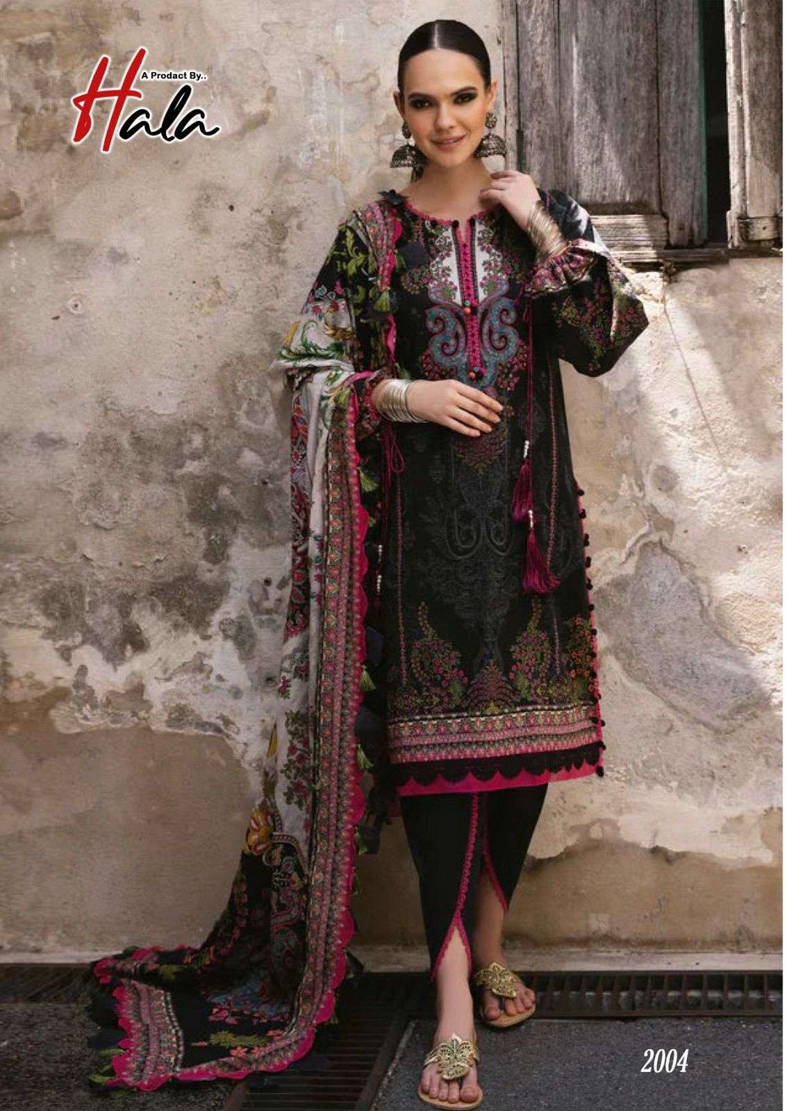 rang rasiya vol-2 by hala 2001-2006 series fancy designer unstich cotton suits catalogue wholesale market surat 