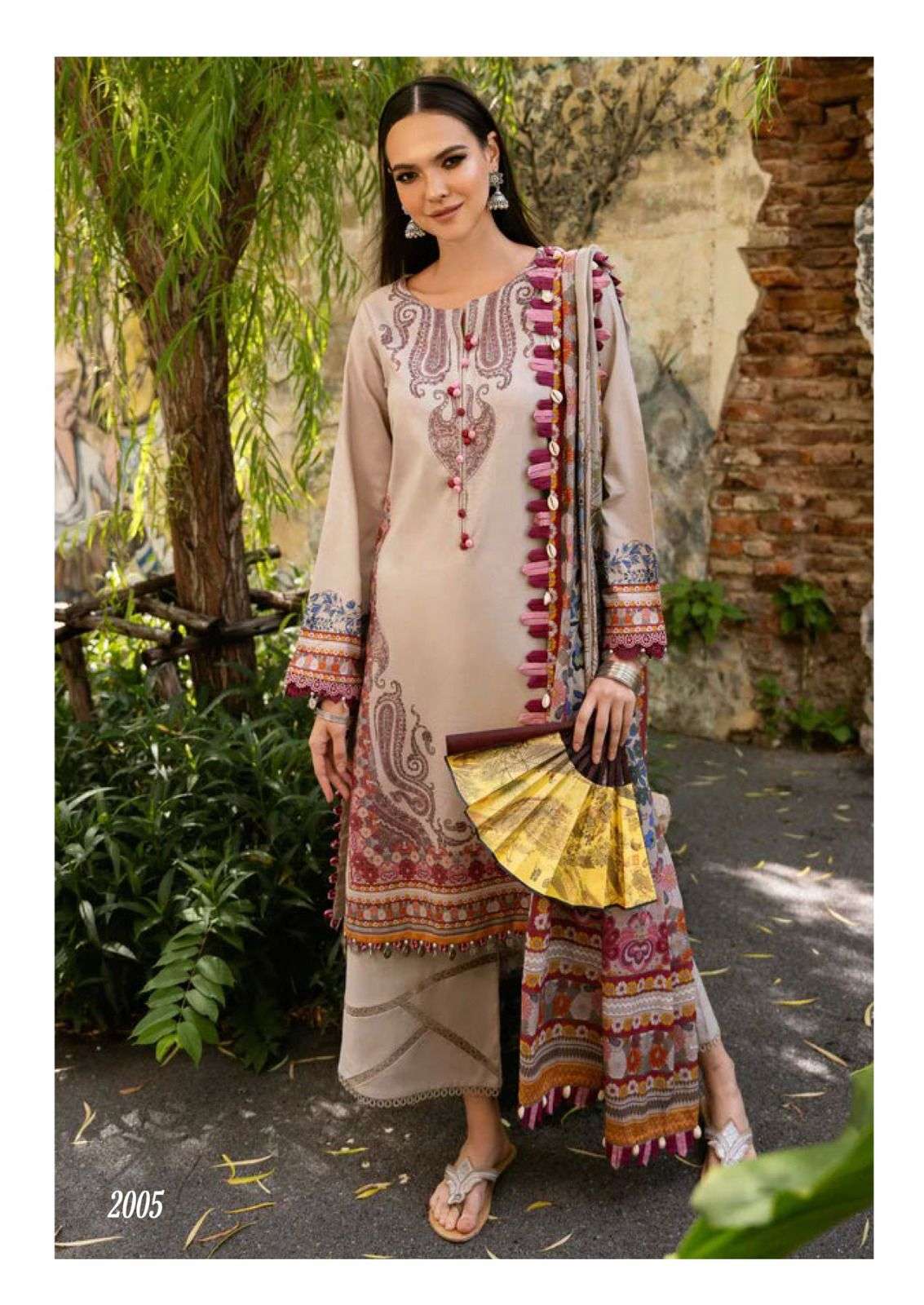 rang rasiya vol-2 by hala 2001-2006 series fancy designer unstich cotton suits catalogue wholesale market surat 