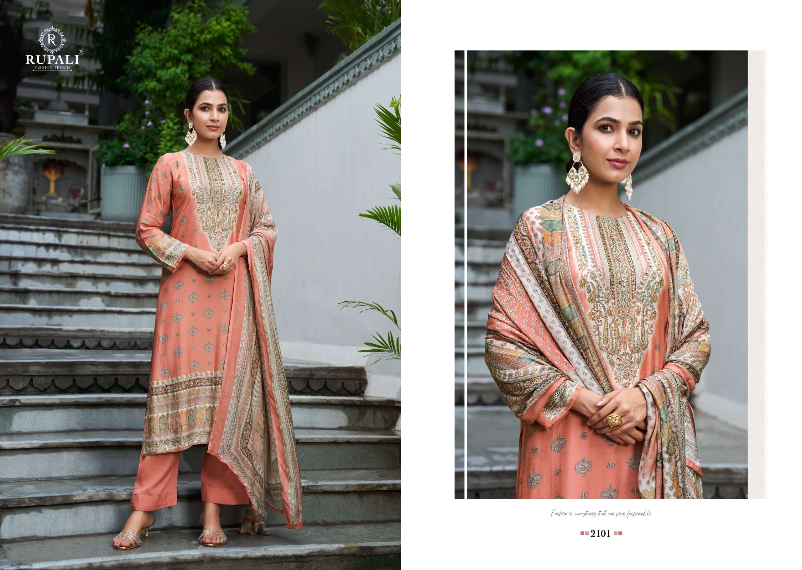 ridhima vol-2 by rupali fashion 2101-2104 series pure viscose pashmina salwar suits latest catalogue design 2024