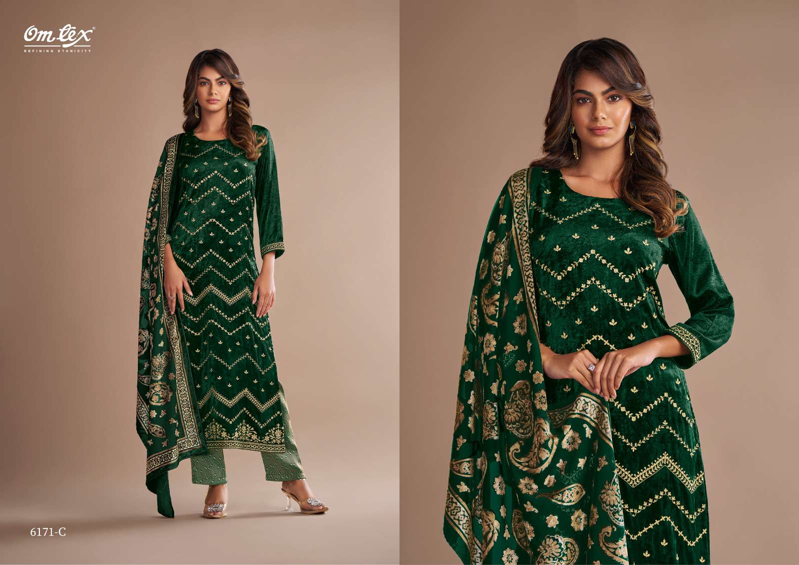 ritha vol-10 by om tex 6171 series premium designer party wear unstich suits catalogue online best rate surat 