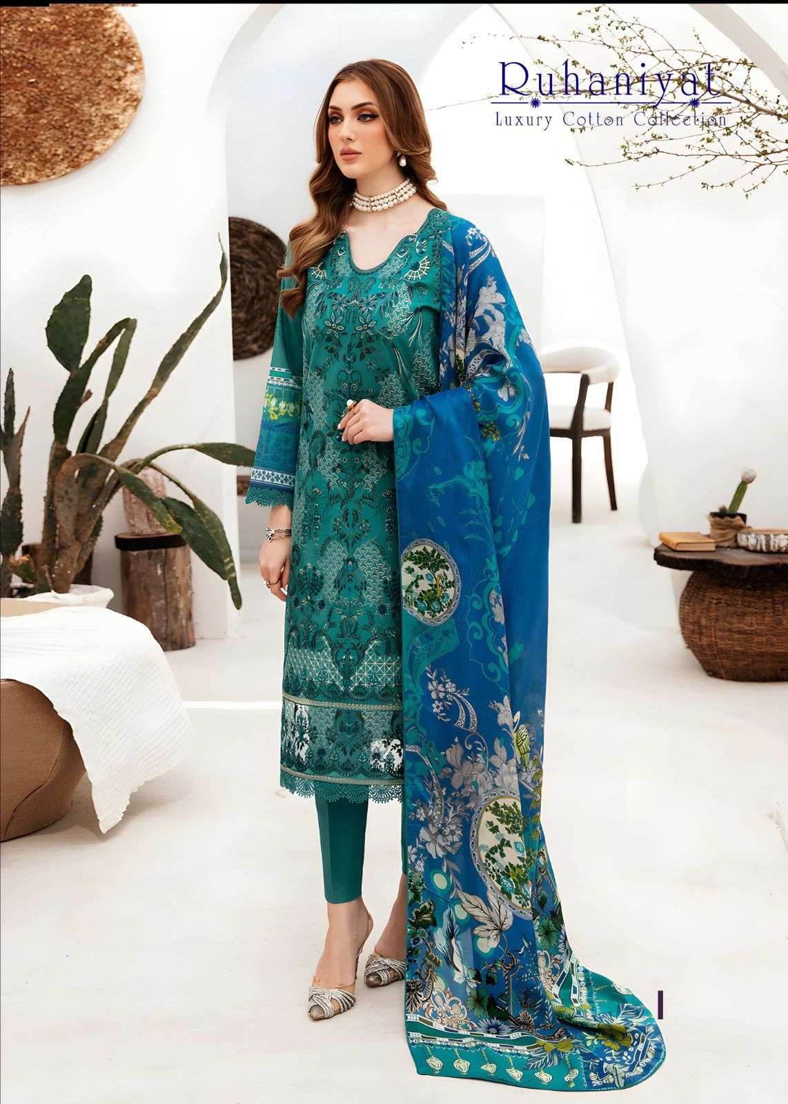 ruhaniyat vol 6 by pratham fashion 601 606 series fancy designer cotton dress material catalogue surat