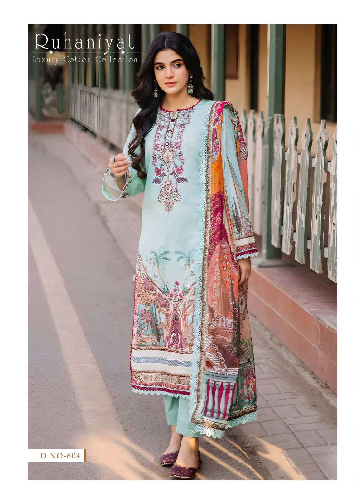 ruhaniyat vol-6 by pratham fashion 601-606 series fancy designer cotton dress material catalogue surat 