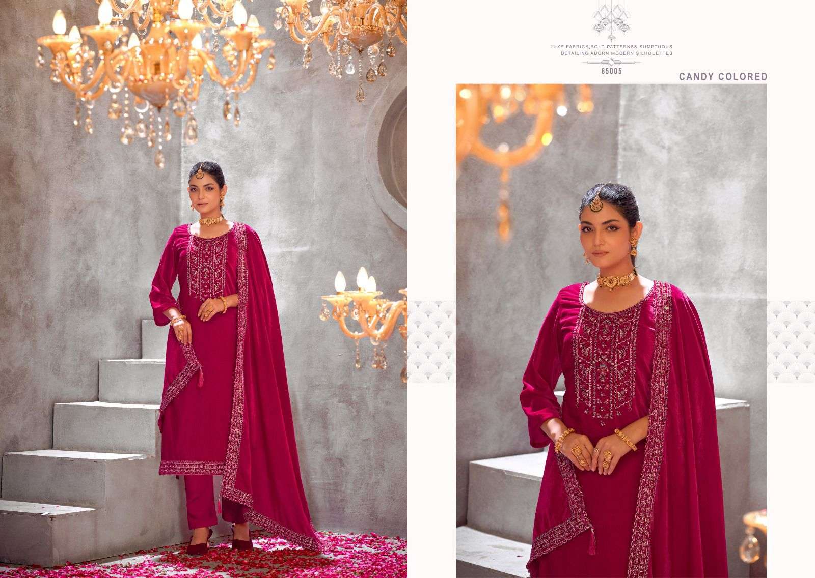 shenaaz by nishant fashion 85001-85006 series upcoming winter special pure velvet suits catalogue online surat