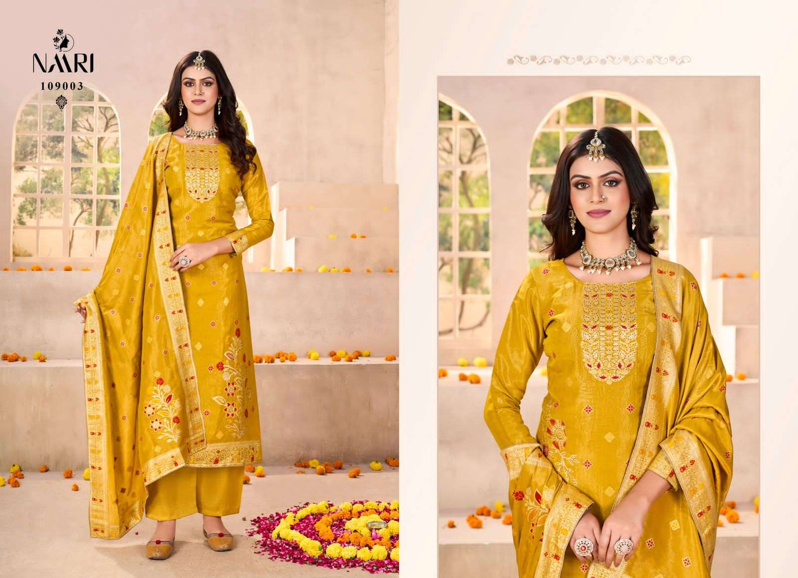 stree by naari 109001-109004 series indian designer party wear salwar kameez catalogue wholesale rate surat 