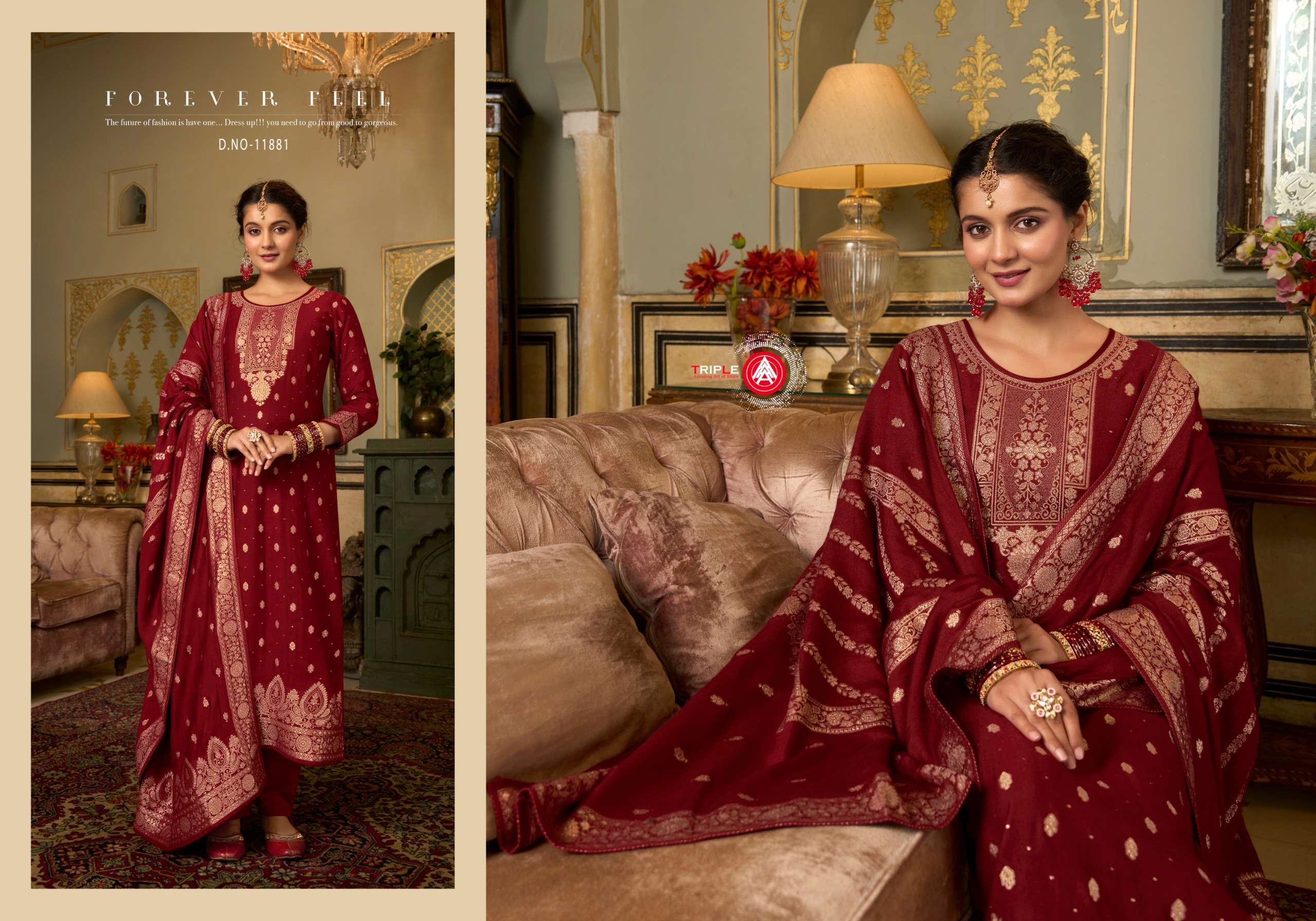 venus by triple aaa 11881-11886 series indian exclusive festive wear salwar kameez catalogue manufacturer surat 