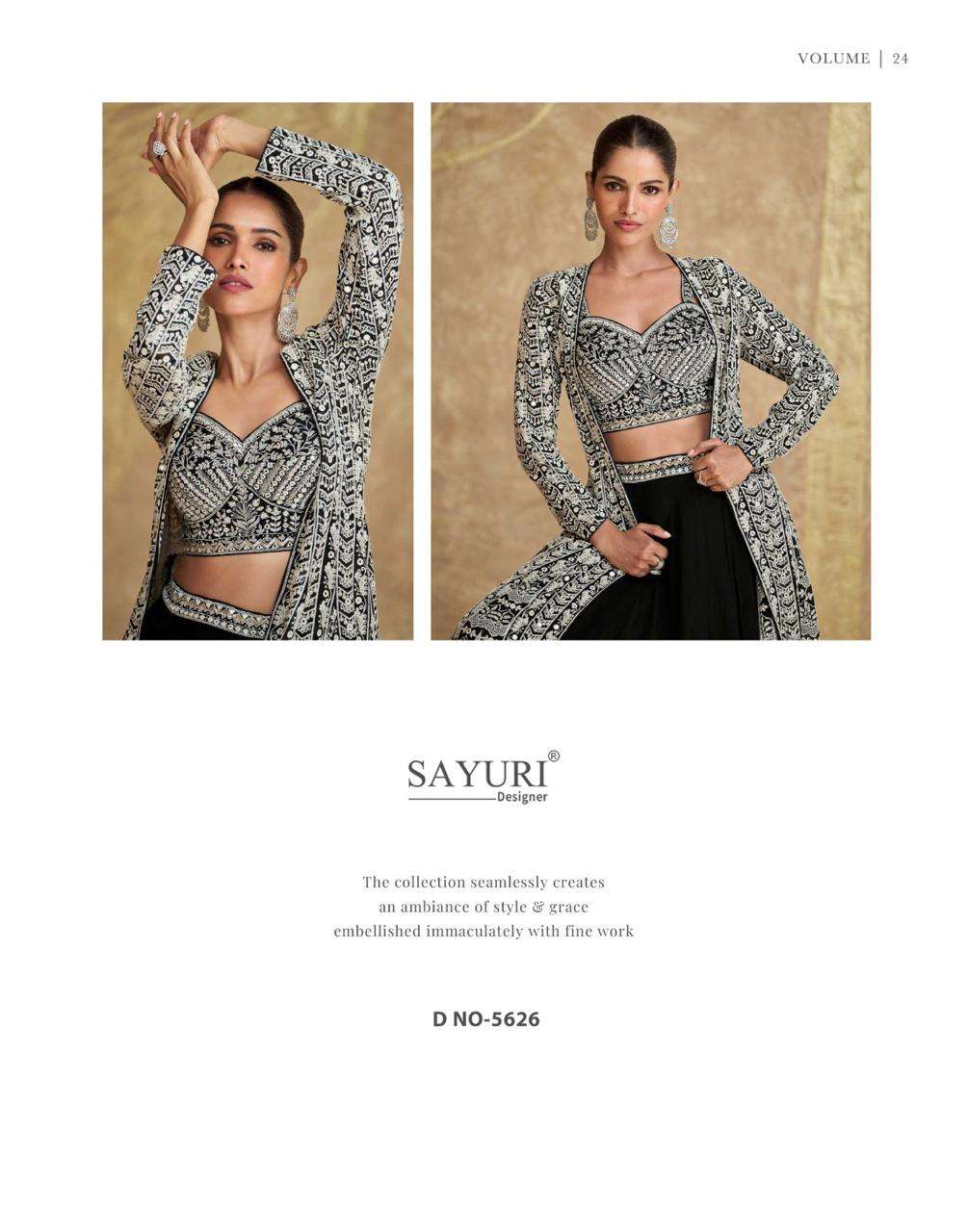 zoya by sayuri designer 5626-5628 series real georgette party wear jacket dress catalogue online best rate surat 
