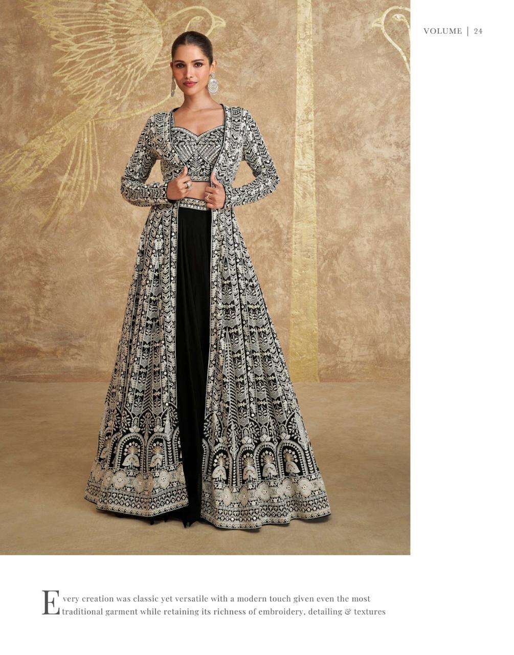 zoya by sayuri designer 5626-5628 series real georgette party wear jacket dress catalogue online best rate surat 