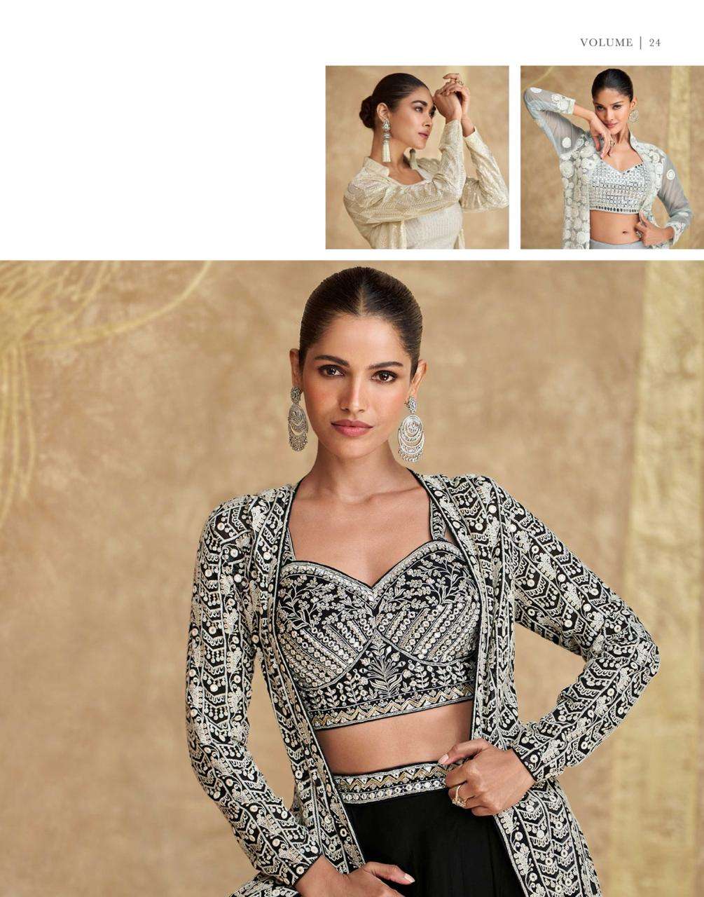zoya by sayuri designer 5626-5628 series real georgette party wear jacket dress catalogue online best rate surat 
