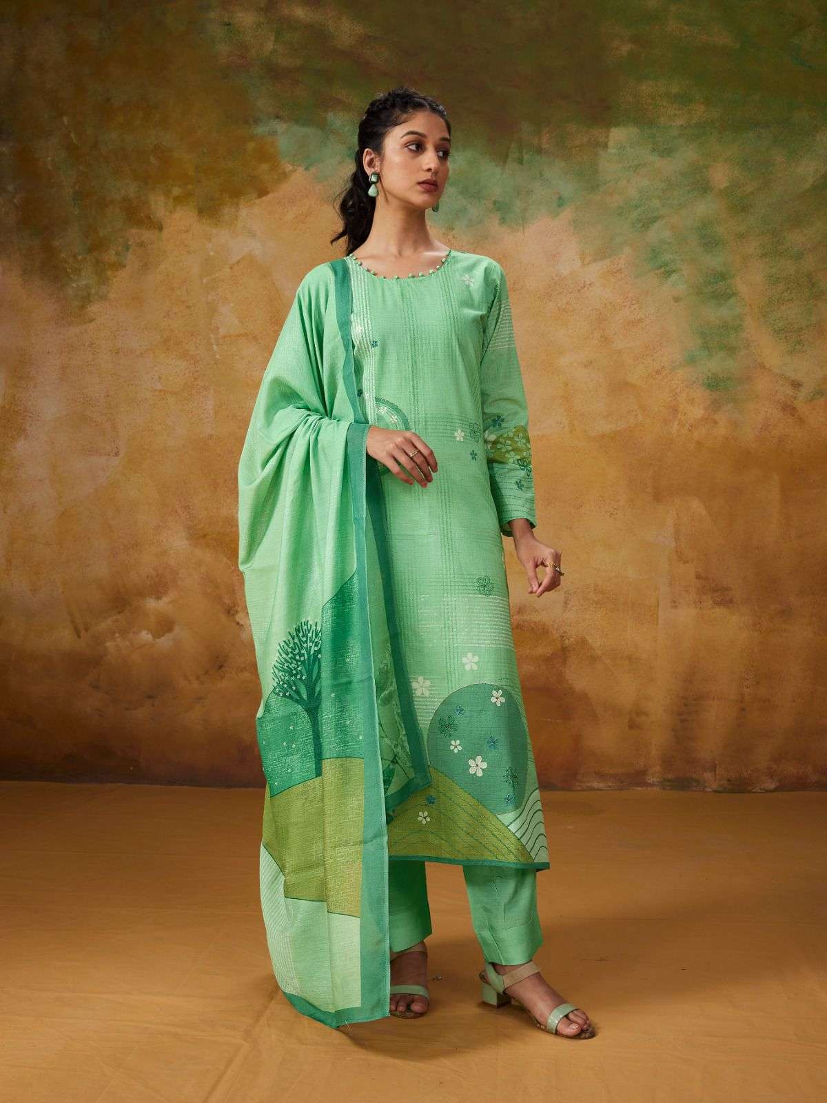 akshara by shivaay 15533-15536 series pure lawn cotton print with handwork suits catalogue surat