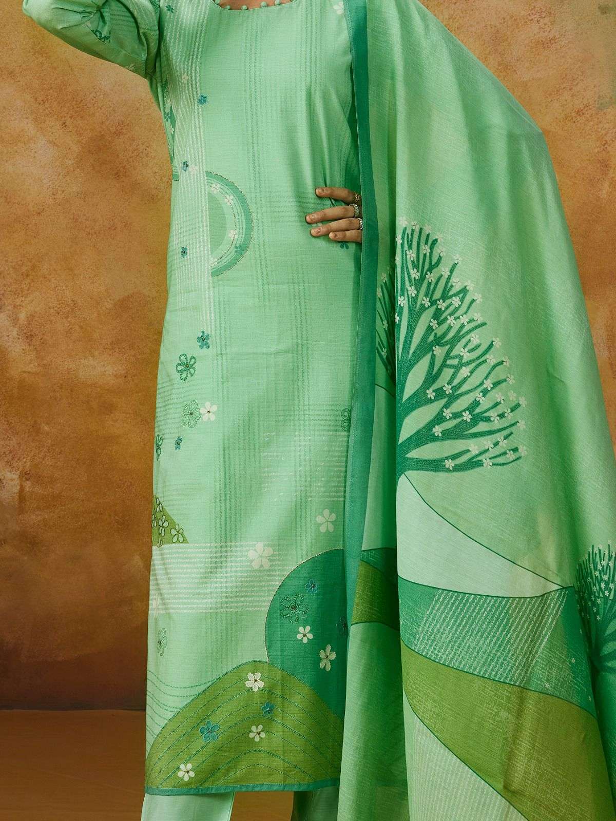 akshara by shivaay 15533-15536 series pure lawn cotton print with handwork suits catalogue surat