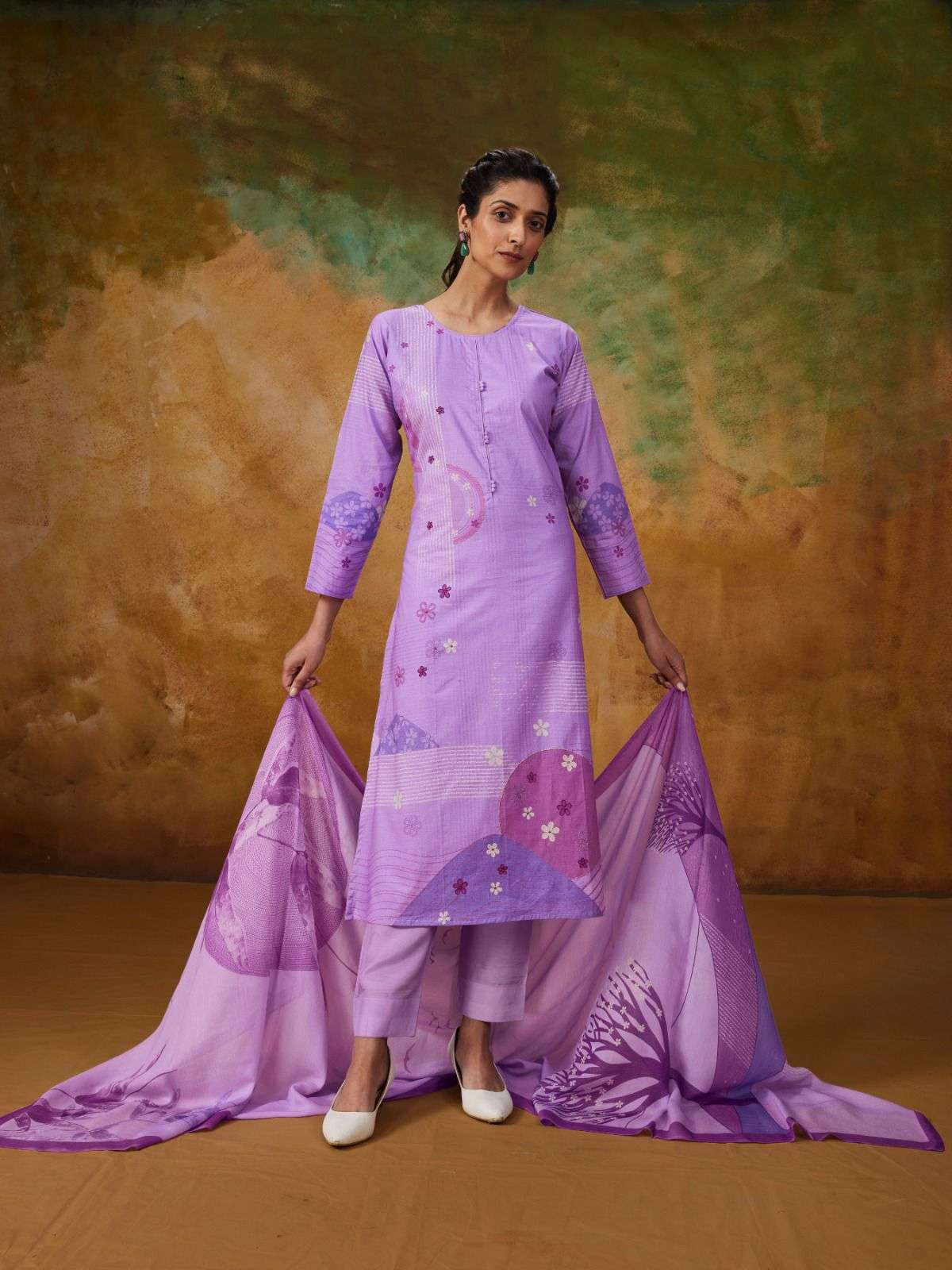 akshara by shivaay 15533-15536 series pure lawn cotton print with handwork suits catalogue surat