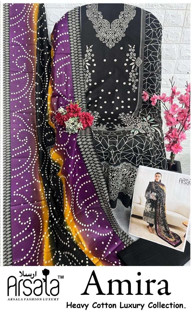 amira by arsala fashion 101-106 series unstich pakistani salwar suits catalogue wholesaler price surat