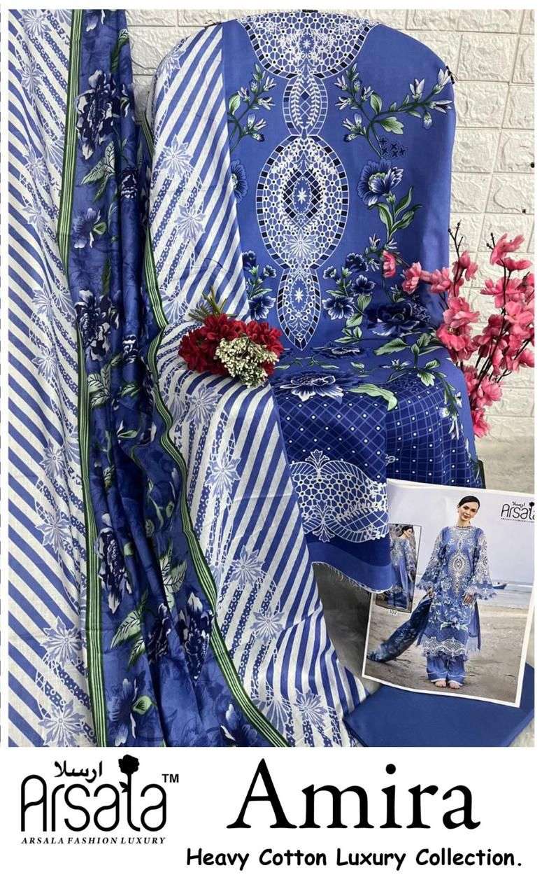 amira by arsala fashion 101-106 series unstich pakistani salwar suits catalogue wholesaler price surat