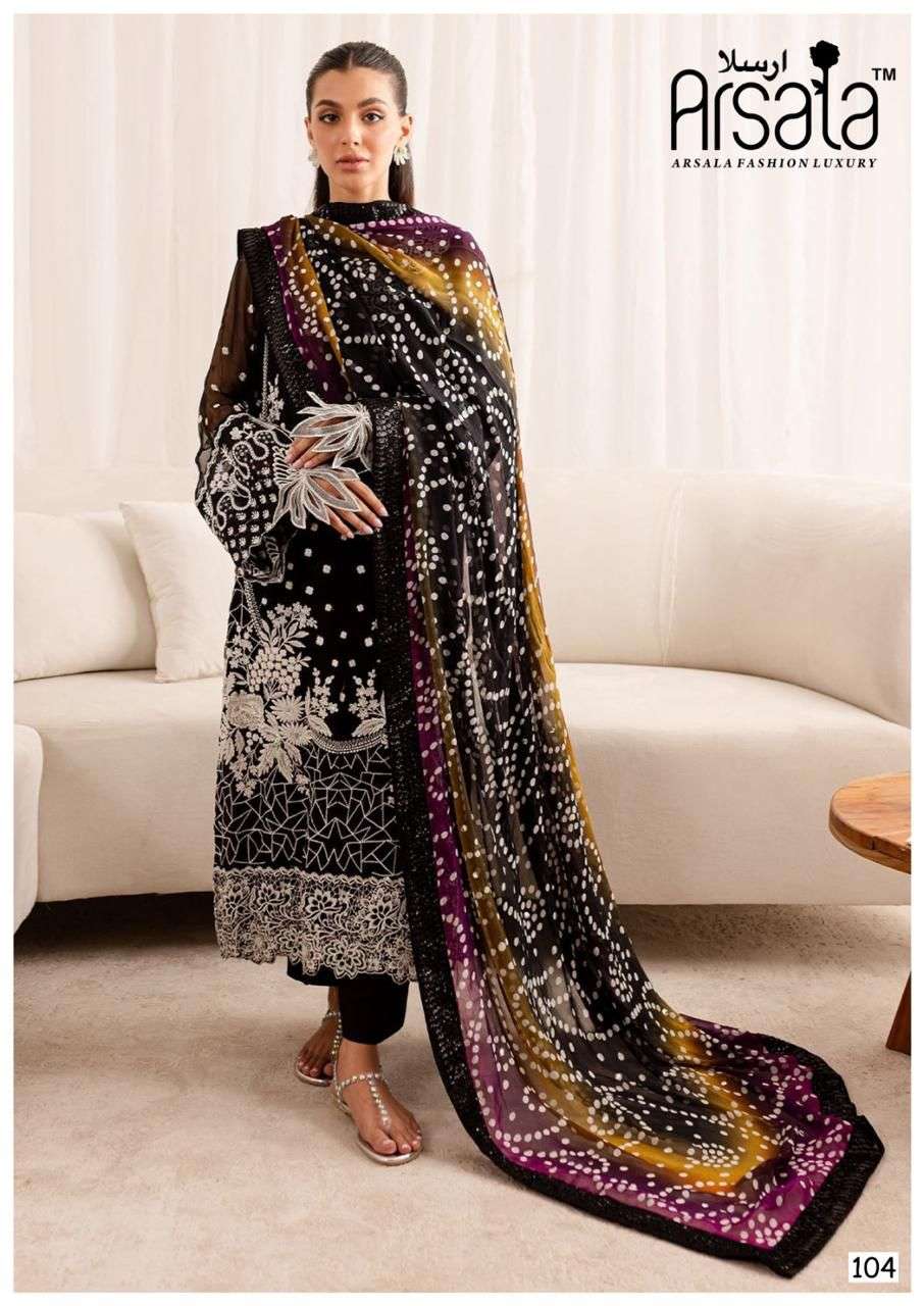 amira by arsala fashion 101-106 series unstich pakistani salwar suits catalogue wholesaler price surat