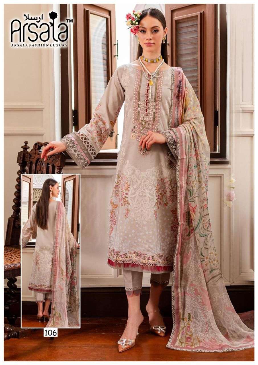 amira by arsala fashion 101-106 series unstich pakistani salwar suits catalogue wholesaler price surat