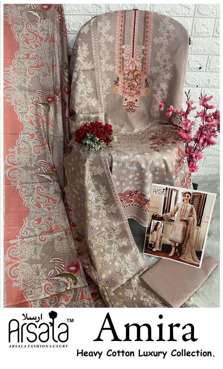 amira by arsala fashion 101-106 series unstich pakistani salwar suits catalogue wholesaler price surat
