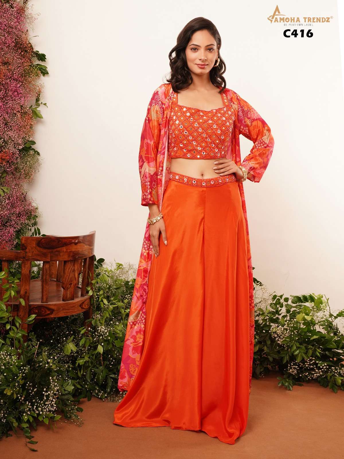 amoha trendz c 416 party wear designer dress catalogue set wholesale collection surat