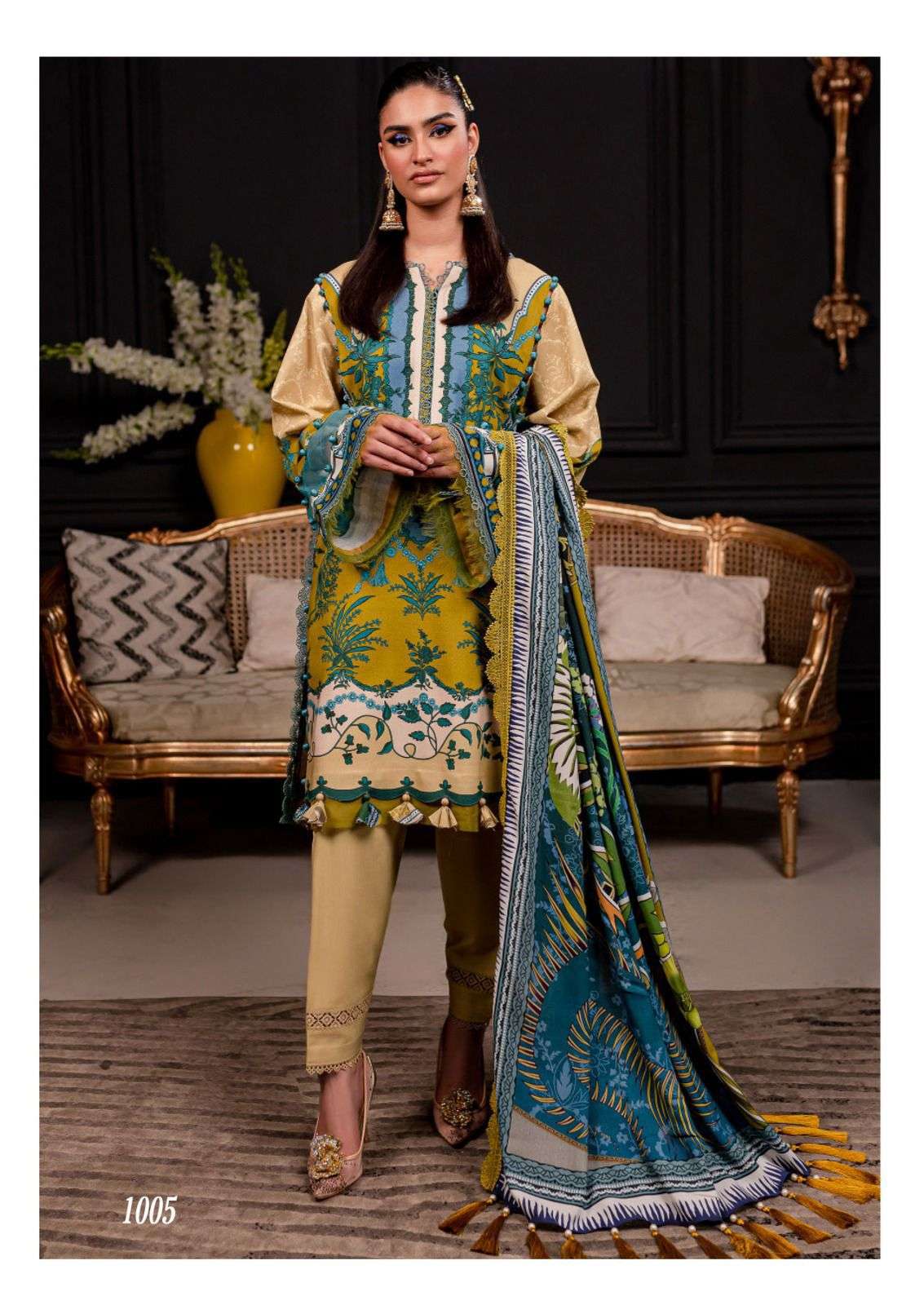 azure by hala 1001-1006 series heavy lawn cotton salwar kameez catalogue wholesale latest collection surat