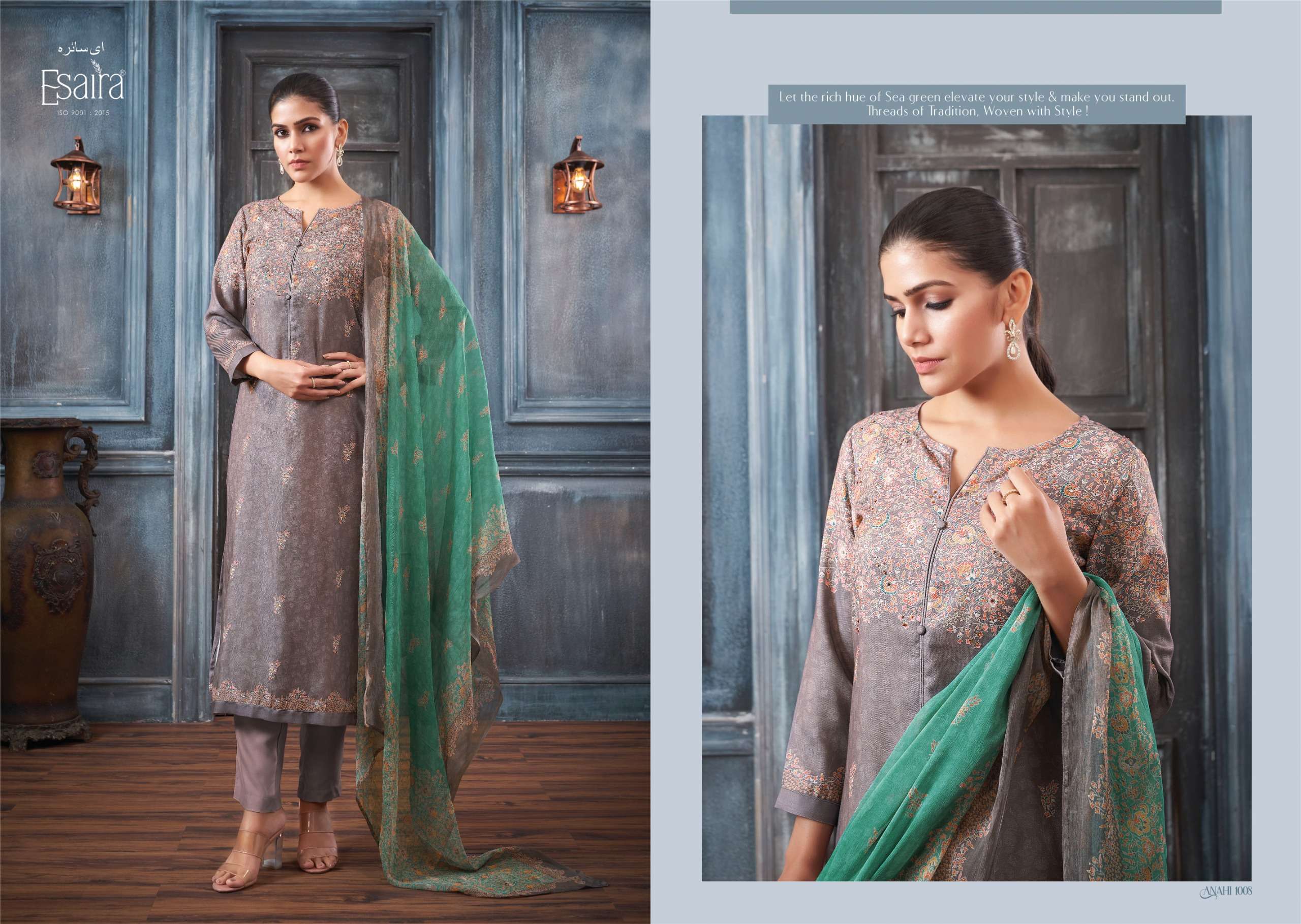 esaira anahi 1008 series designer pashmina digital hand work winter salwar kameez catalogue surat