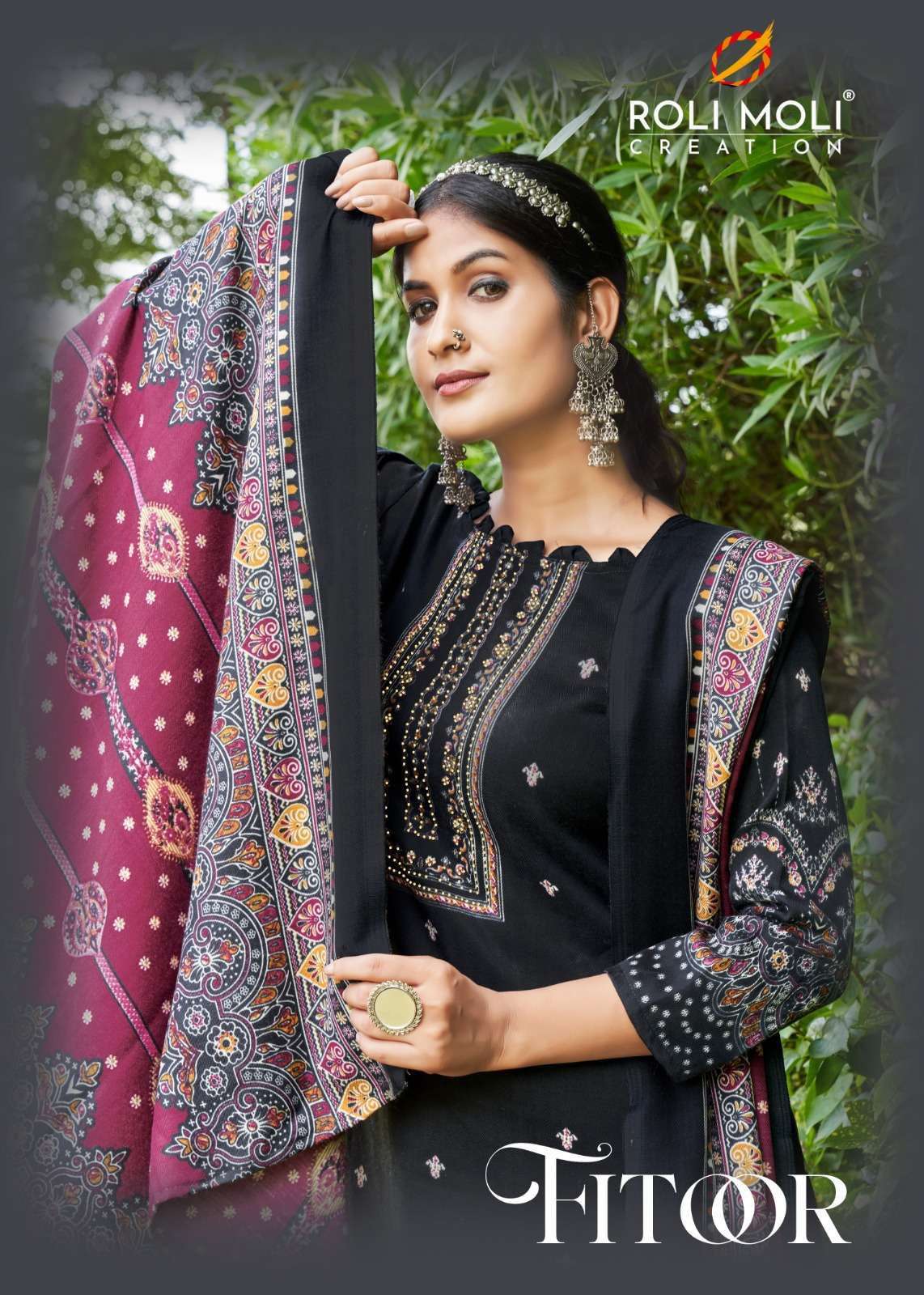 fitoor by roli moli creation 4001-4008 series winter special pashmina salwar kameez catalogue wholesaler in surat 