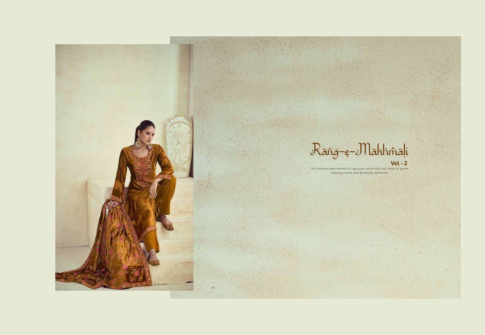 glossy simar rang e makhmali vol 2 3161-3164 series viscose velvet designer salwar kameez catalogue wholesale price surat